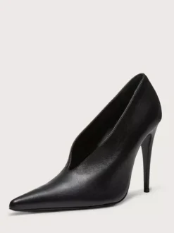 Escarpins à talons hauts bordeaux pour femmes bout pointu à enfiler