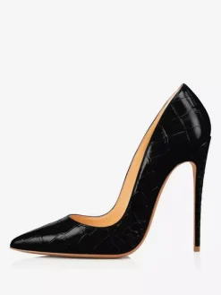 Escarpins À Talons Hauts Bout Pointu Sexy Femmes Motif Pierre Rouges À Enfiler