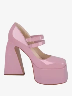 Escarpins à talons hauts femmes chaussures à boucle chics bout carré talon épais cuir PU