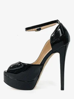 Escarpins à talons hauts plateforme à bout ouvert à la cheville Chaussures femmes