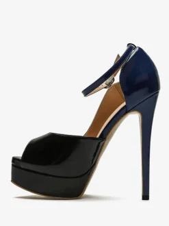 Escarpins à talons hauts plateforme à bout ouvert à la cheville Chaussures femmes
