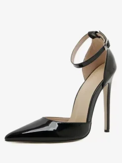 Escarpins à talons hauts pour femmes grande taille talon aiguille cuir PU