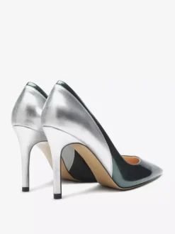 Escarpins à talons hauts pour femmes bout pointu patchwork à enfiler