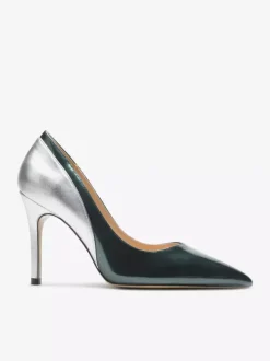 Escarpins à talons hauts pour femmes bout pointu patchwork à enfiler