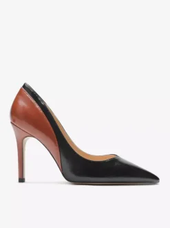 Escarpins à talons hauts pour femmes bout pointu patchwork à enfiler
