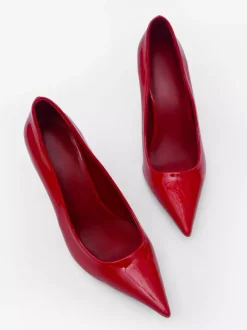 Escarpins à talons hauts rouges et bout pointu pour femmes