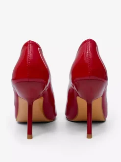 Escarpins à talons hauts rouges et bout pointu pour femmes