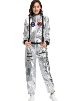 Femmes Homme Enfatn Astronaute Cosplay Costume Combinaison Costumes d'Halloween