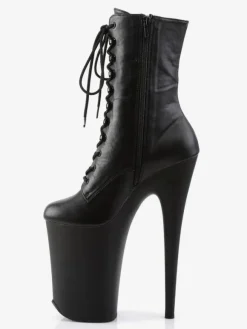 Femmes Sexy Bottes Bout Rond Zipper Zipper Talon Aiguille Rave Club Noir Cuissardes Bottes Sur Les Bottes Au Genou