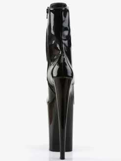 Femmes Sexy Bottes Bout Rond Zipper Zipper Talon Aiguille Rave Club Noir Cuissardes Bottes Sur Les Bottes Au Genou