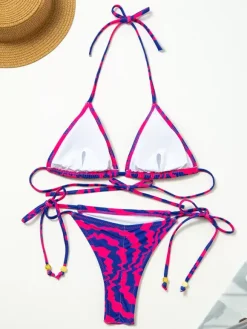 Femmes Bikini maillot de bain Royal violet taille basse été plage maillots de bain