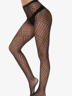 Femmes collant Noir Géométrique Lingerie