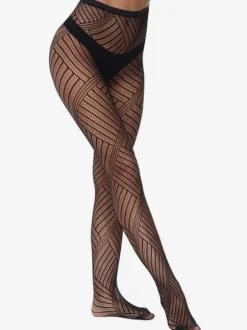 Femmes collant Noir Géométrique Lingerie