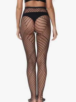 Femmes collant Noir Géométrique Lingerie