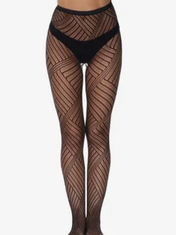 Femmes collant Noir Géométrique Lingerie