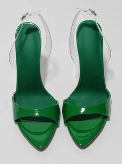 Femmes Quotidien Décontracté Chic Bout Pointu Talon Aiguille Escarpins PU Cuir