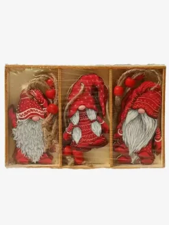 Figurine de forêt en bois colorée de dessin animé pendentif décoratif pour arbre de Noël