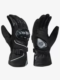 Gants Blancs Moto Chaude Anti-Chute Imperméable Course Vélo Escalade Randonnée