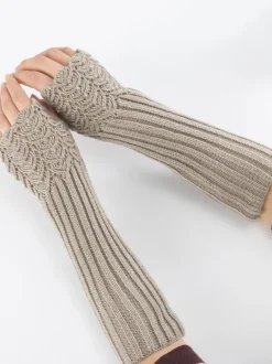 Gants Chauffants Femme en Côtelé Unicolore