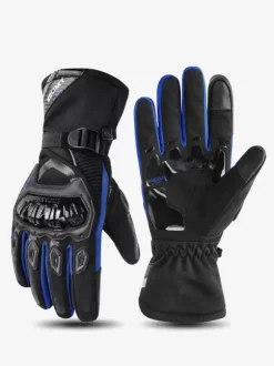 Gants De Moto Vélo Randonnée Hommes Imperméables Coupe-Vent Écran Tactile Anti-Glissant