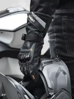 Gants De Moto Vélo Randonnée Hommes Imperméables Coupe-Vent Écran Tactile Anti-Glissant