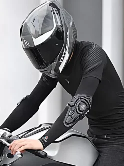 Genouillères Longues De Moto Anti-Chute Respirantes Absorbant La Sueur Protection Genou