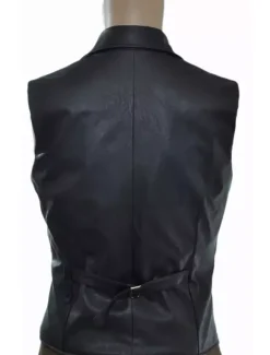 Gilet noir Opéra steampunk cool imitation cuir Déguisements Halloween