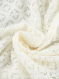 Gilet cardigan ajusté en maille ajourée avec manches évasées pour femme 2026