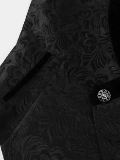 Gilet Noir Vintage Top Rétro Sans Manches Polyester Fibre Top Rétro Costumes Pour Homme