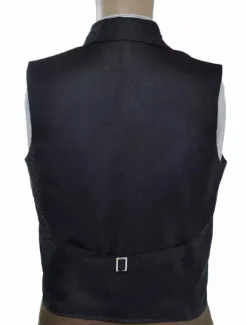 Gilet Opéra Steampunk Aristocrate Rétro Noir Jacquard avecChaîne Déguisements Halloween