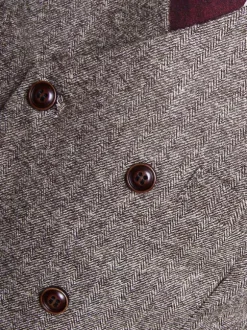 Gilet Rétro Costume Vintage Homme Costume Opéra Gilet Vintage Top Marron Clair Déguisements Halloween