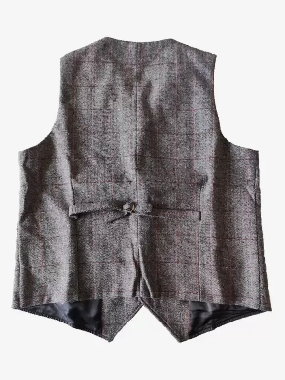 Gilets Habillés Vintage Hommes Business Chic Col Rabattu Boutons Bleu