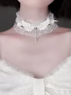 Gothique Lolita Accessoires Noir Choker Polyester