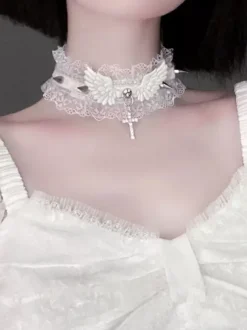 Gothique Lolita Accessoires Noir Choker Polyester