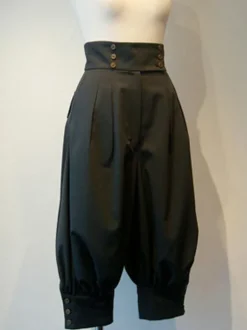Gothique Lolita Pantalon 艗illets Noir Lolita Pantalons Déguisements