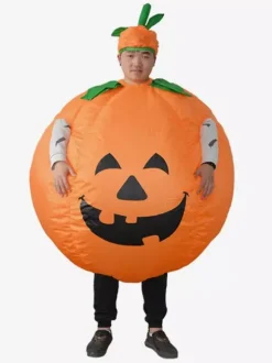 Halloween Costume Gonflable Citrouille Cosplay Drôle Unisexe Pour Stature 1.5鈥塵-2鈥塵 Cadeau Déguisements Halloween Fête Soirée de Costume