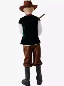 Halloween Costumes de pirate pour enfants Café Marron Halloween Carvinal Ensemble en polyester pour enfants