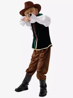 Halloween Costumes de pirate pour enfants Café Marron Halloween Carvinal Ensemble en polyester pour enfants