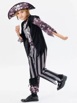 Halloween Costumes d'Halloween pour enfants Ensemble d'Halloween marron foncé Chapeau haut de forme en polyester pour enfants