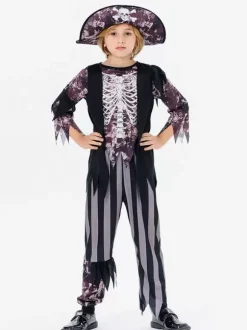 Halloween Costumes d'Halloween pour enfants Ensemble d'Halloween marron foncé Chapeau haut de forme en polyester pour enfants