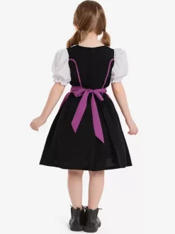 Halloween Costumes d'Halloween pour enfants Ensemble de polyester Halloween bleu ciel clair Robe pour enfants
