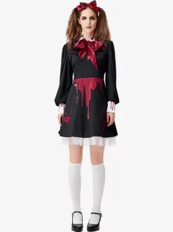Halloween Costumes Marchandises de vacances Costumes de vacances Halloween Effrayant Noir Fibre de polyester