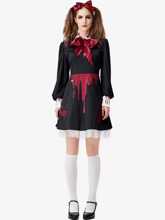 Halloween Costumes Marchandises de vacances Costumes de vacances Halloween Effrayant Noir Fibre de polyester