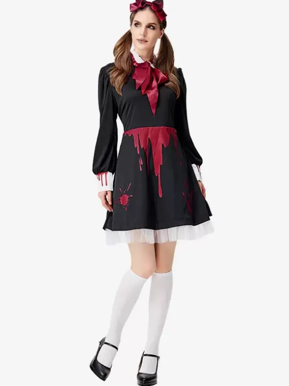 Halloween Costumes Marchandises de vacances Costumes de vacances Halloween Effrayant Noir Fibre de polyester