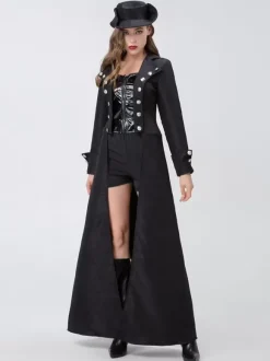 Halloween Costumes Steampunk Marchandises Costumes de vacances Rétro Noir Extérieur