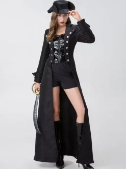 Halloween Costumes Steampunk Marchandises Costumes de vacances Rétro Noir Extérieur