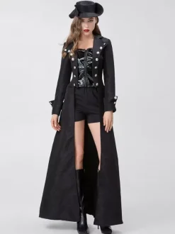 Halloween Costumes Steampunk Marchandises Costumes de vacances Rétro Noir Extérieur