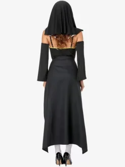 Halloween Déguisement De Nonne Costume Noire Halloween Vampire