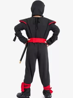 Halloween Enfant Ensemble Noir Ninja Enfant 3 Pièces Costumes Déguisement Carnaval Halloween