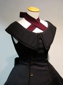 Halloween Robes Gothiques Lolita Volants Noir Style Militaire